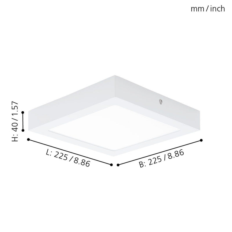 Lámpara De Sobreponer Contemporáneo 22x22 Blanco Led 1600 Lúmenes