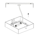 Lámpara de Sobreponer Contemporáneo 22x22 Blanco LED 1600 Lúmenes - Iluminacion | Bylmo