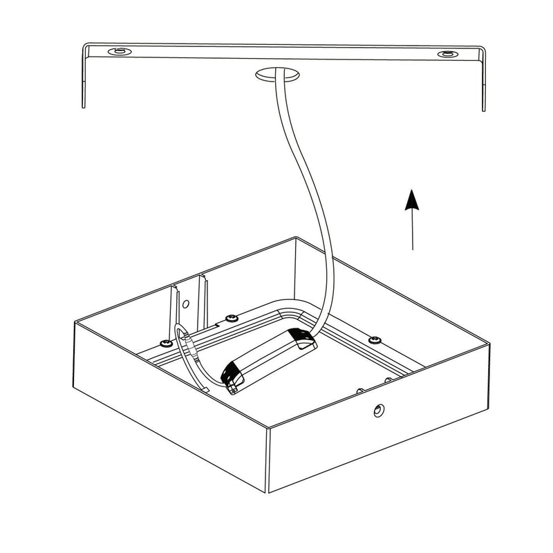 Lámpara De Sobreponer Contemporáneo 22x22 Blanco Led 1600 Lúmenes