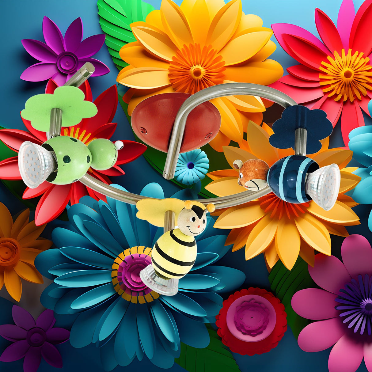 Spot de Iluminación Contemporáneo Verde 3 Luces LED 29x29x25cm - Iluminacion | Bylmo