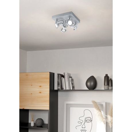 Spot de Iluminación Industrial 27x27x27 cm Gris Ajustable - Iluminacion | Bylmo