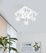 Spot de Iluminación Industrial 27x27 Gris Acero 4 luces LED - Iluminacion | Bylmo