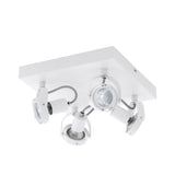 Spot de Iluminación Industrial 27x27 Gris Acero 4 luces LED - Iluminacion | Bylmo