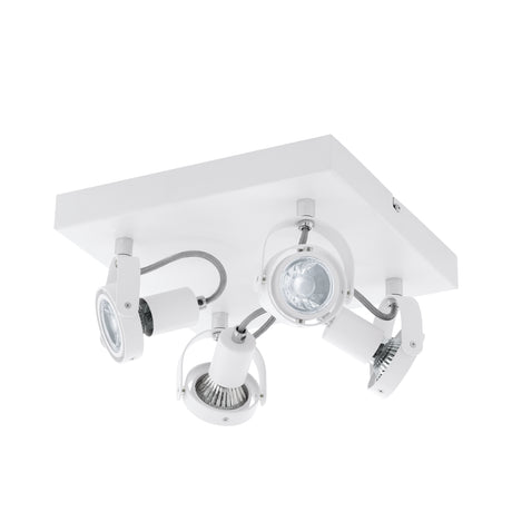 Spot de Iluminación Industrial 27x27 Gris Acero 4 luces LED - Iluminacion | Bylmo