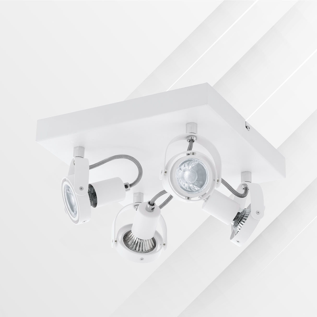 Spot de Iluminación Industrial 27x27 Gris Acero 4 luces LED - Iluminacion | Bylmo