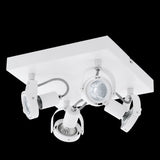 Spot de Iluminación Industrial 27x27 Gris Acero 4 luces LED - Iluminacion | Bylmo