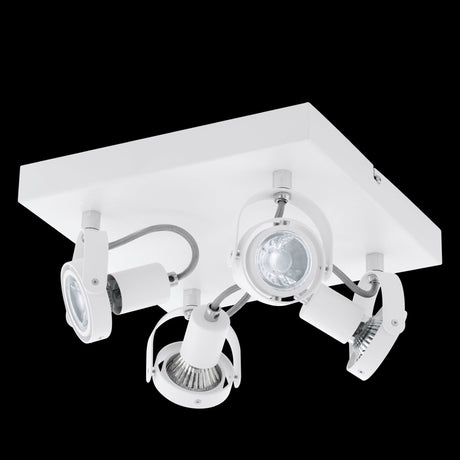 Spot de Iluminación Industrial 27x27 Gris Acero 4 luces LED - Iluminacion | Bylmo