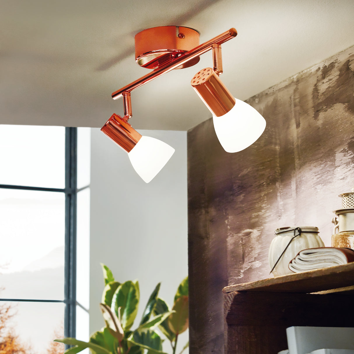 Spot de Iluminación Moderno 10x10 Cobre Ajustable - Iluminacion | Bylmo