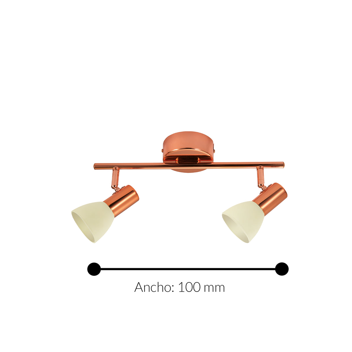 Spot de Iluminación Moderno 10x10 Cobre Ajustable - Iluminacion | Bylmo