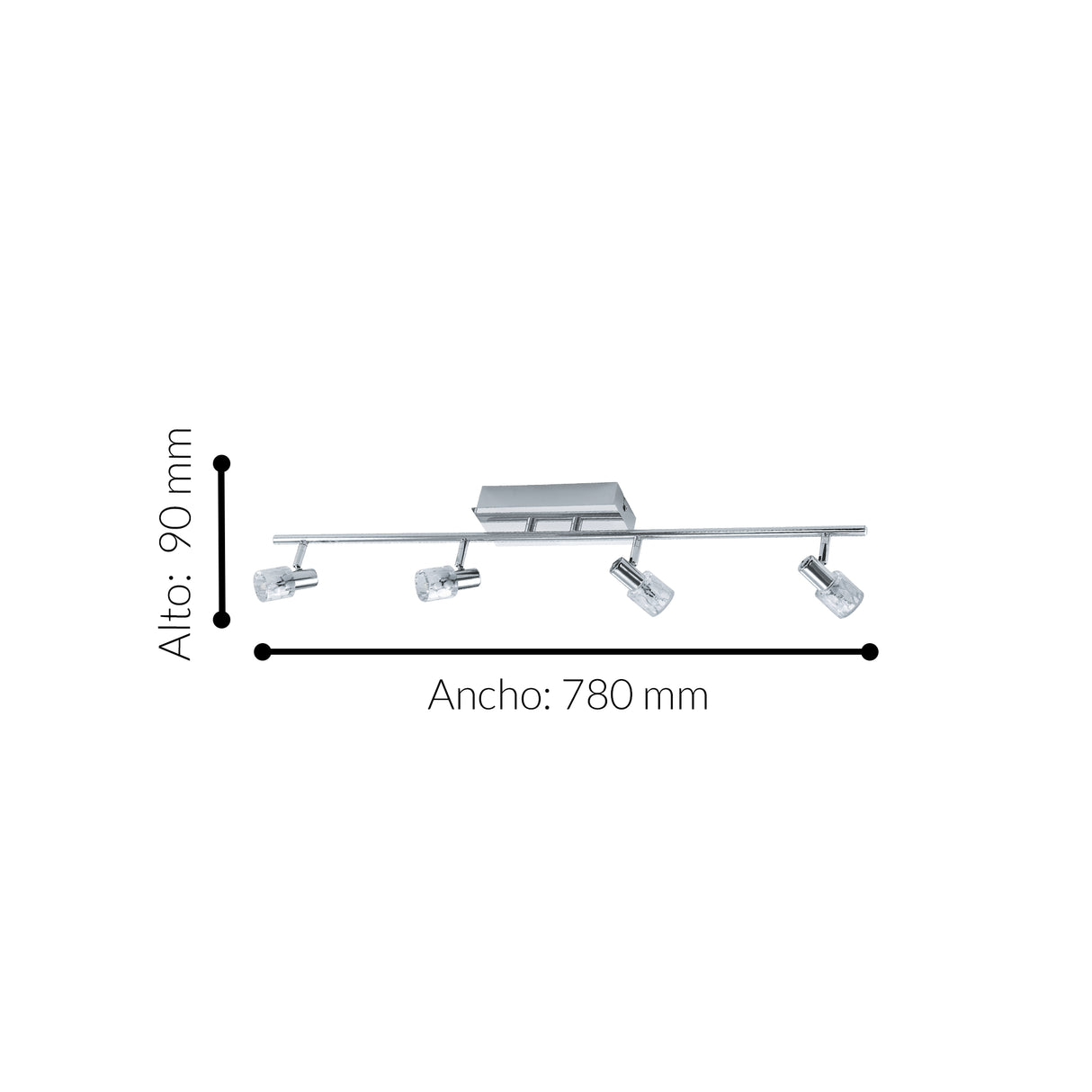 Spot de Iluminación Moderno Gris Acero de Pared 9x78cm 450 Lúmenes - Iluminacion | Bylmo