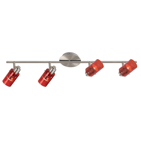 Spot de Iluminación Moderno 4 Luces Rojo Ajustable LED - Iluminacion | Bylmo