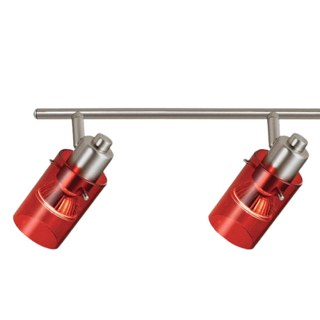 Spot de Iluminación Moderno 4 Luces Rojo Ajustable LED - Iluminacion | Bylmo