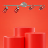 Spot de Iluminación Moderno 4 Luces Rojo Ajustable LED - Iluminacion | Bylmo