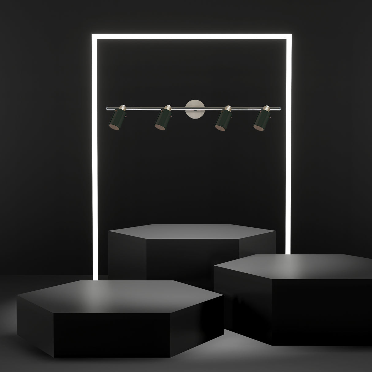 Spot de Iluminación Moderno 4 Luces Gris Acero Ajustable - Iluminacion | Bylmo