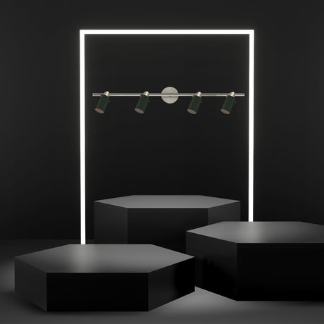Spot de Iluminación Moderno 4 Luces Gris Acero Ajustable - Iluminacion | Bylmo