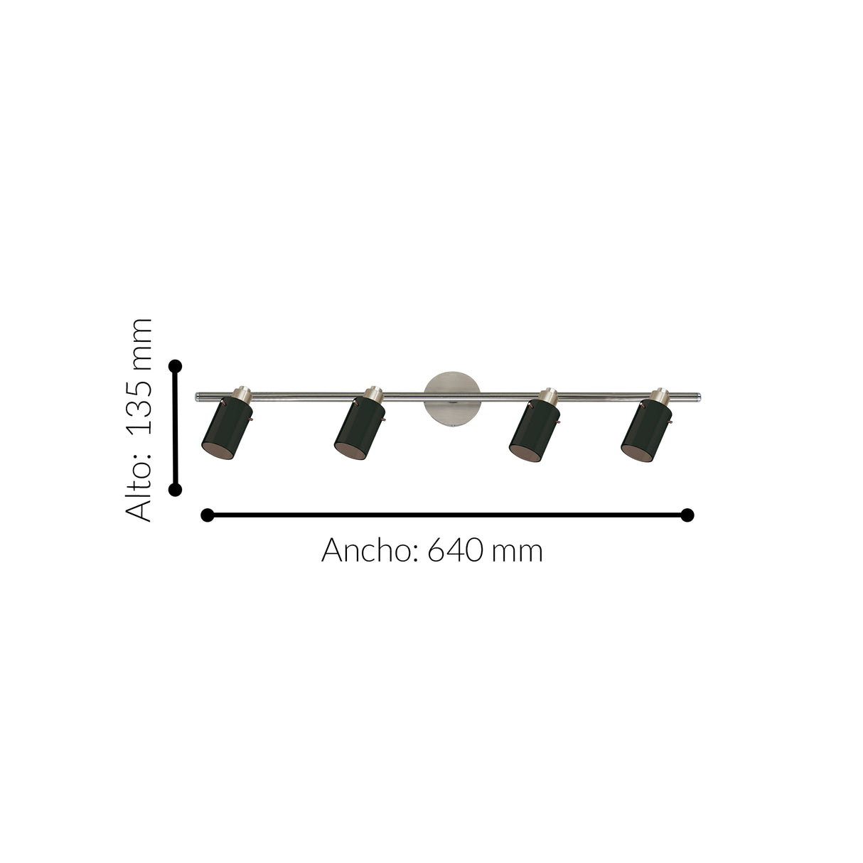 Spot de Iluminación Moderno 4 Luces Gris Acero Ajustable - Iluminacion | Bylmo