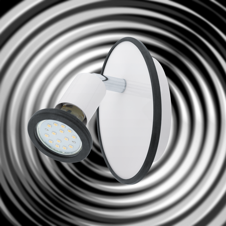 Spot de Iluminación Moderno 1 Luz 9x9 Blanco Acero LED 450L. - Iluminacion | Bylmo