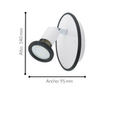 Spot de Iluminación Moderno 1 Luz 9x9 Blanco Acero LED 450L. - Iluminacion | Bylmo