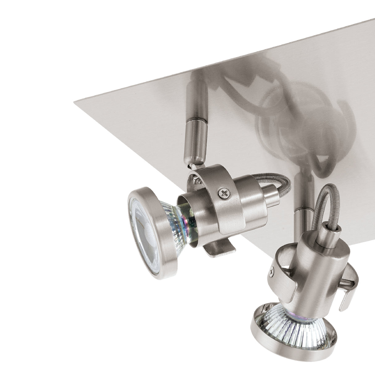 Spot de Iluminación Industrial Gris Ajustable con Bombilla LED y 4 Luces - Iluminacion | Bylmo