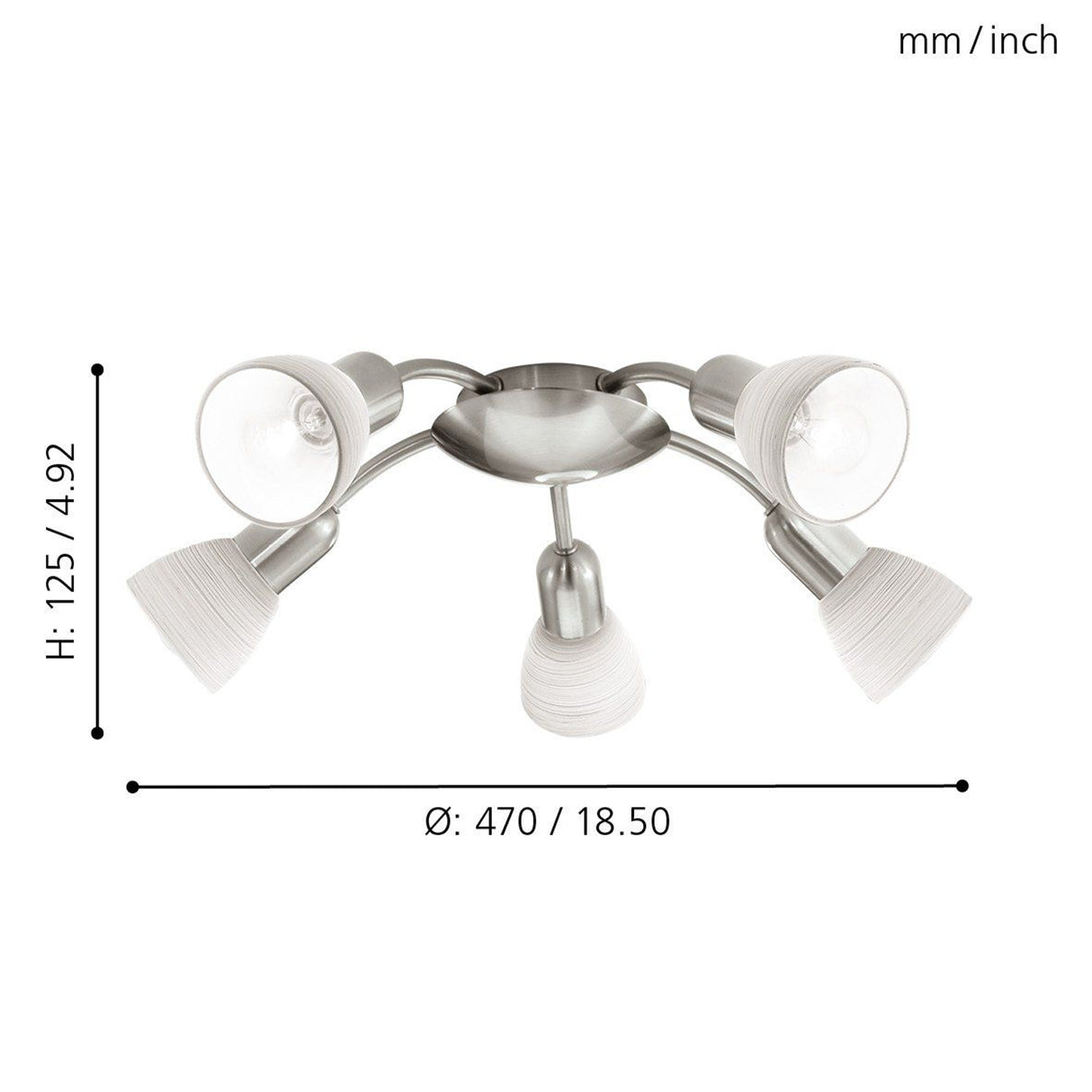 Spot de Iluminación Contemporáneo Gris 47x47cm Ajustable - Iluminacion | Bylmo