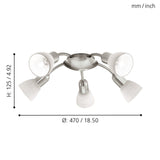 Spot de Iluminación Contemporáneo Gris 47x47cm Ajustable - Iluminacion | Bylmo