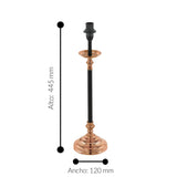 Lámpara de Mesa Vintage Acero Negro 12x12x44cm Estilo Portátil 450Lm LED - Iluminacion | Bylmo