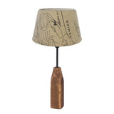 Lámpara de Mesa Rústico Madera 25x25x49 Cafe Portátil 1 luz LED 450lm - Iluminacion | Bylmo