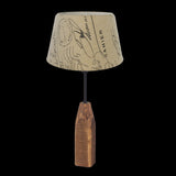 Lámpara de Mesa Rústico Madera 25x25x49 Cafe Portátil 1 luz LED 450lm - Iluminacion | Bylmo