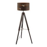 Lámpara de Piso Rústico 43x43x145cm Café Madera 1100L - Iluminacion | Bylmo