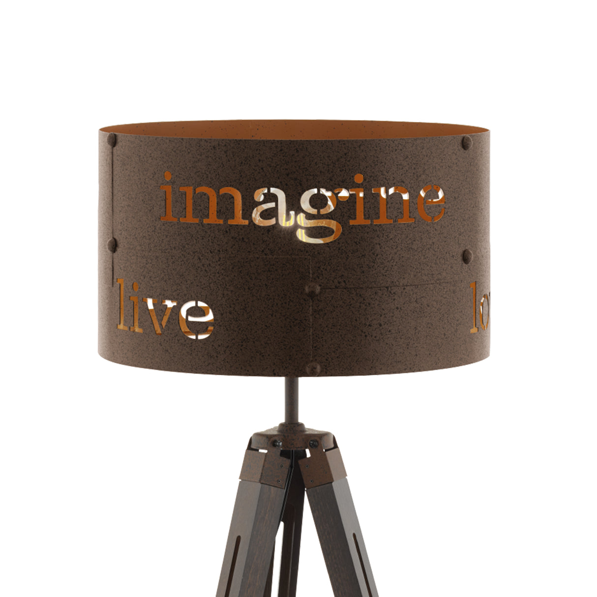 Lámpara de Piso Rústico 43x43x145cm Café Madera 1100L - Iluminacion | Bylmo