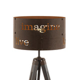 Lámpara de Piso Rústico 43x43x145cm Café Madera 1100L - Iluminacion | Bylmo