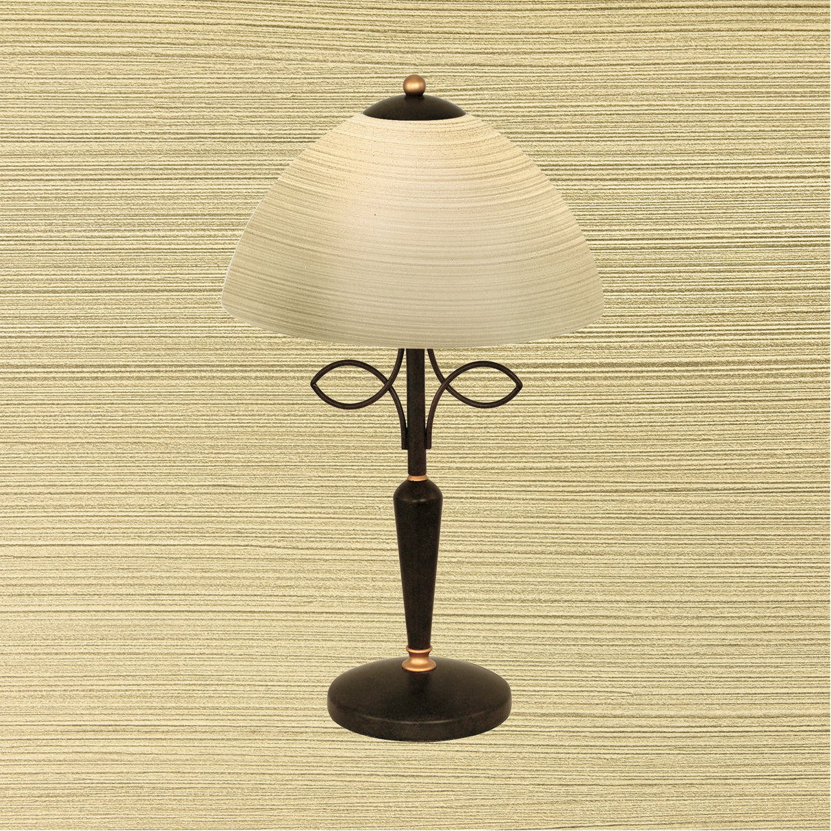 Lámpara de Mesa Clásico Café 26x26x44cm ACERO 110V LED - Iluminacion | Bylmo