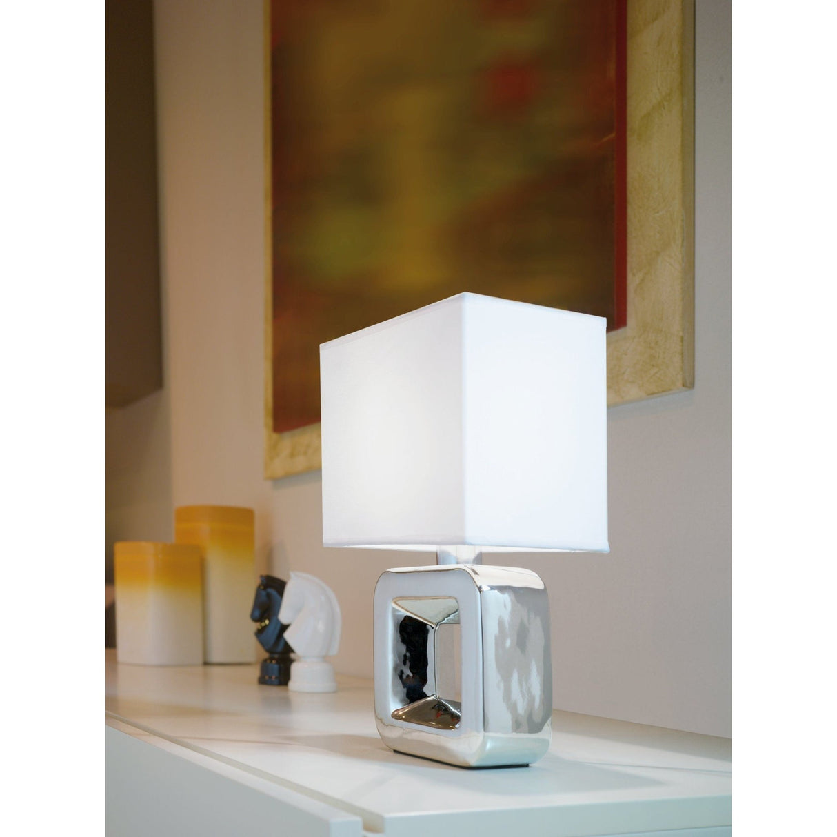 Lámpara de Mesa Contemporáneo Gris Cerámica 1 Luz 13x20x33cm - Iluminacion | Bylmo