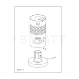 Lámpara de Mesa Contemporáneo 1 Luz Blanca Cerámica 12x12x30cm 0.96kg - Iluminacion | Bylmo