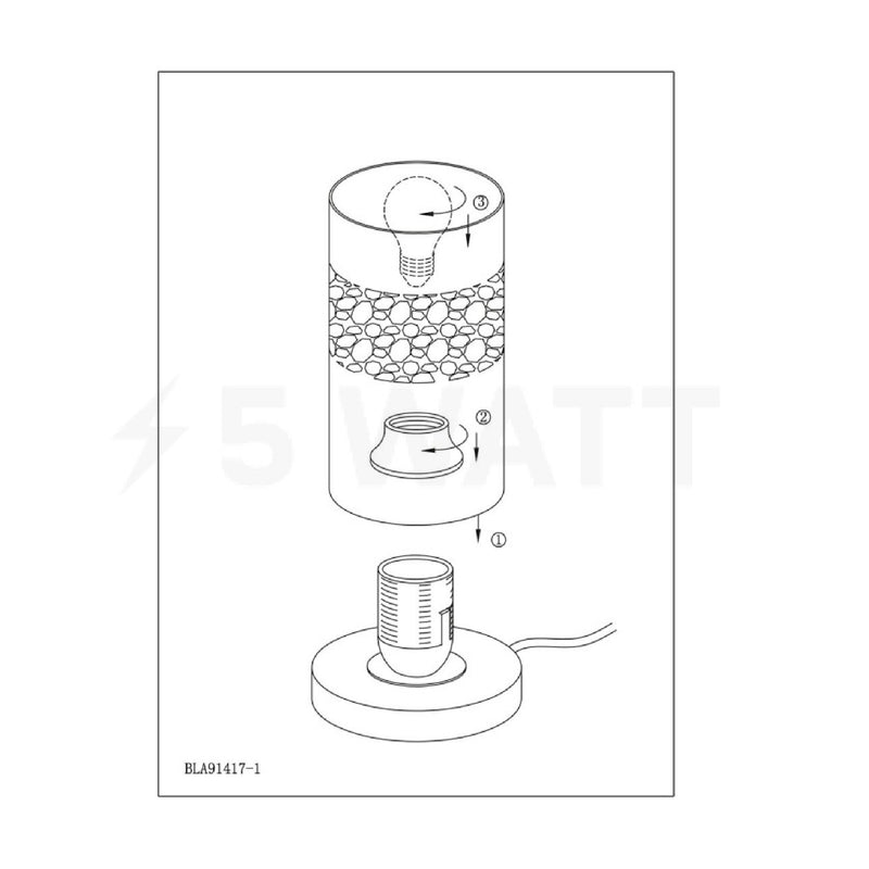 Lámpara De Mesa Contemporáneo 1 Luz Blanca Cerámica 12x12x30cm 0.96kg