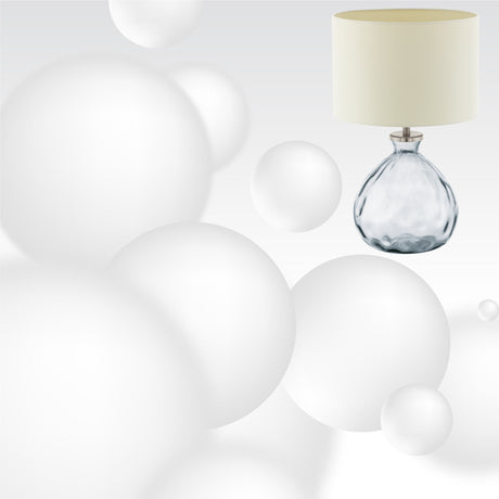 Lámpara de Mesa Contemporáneo Beige Vidrio LED 1 Luz 30x33x50cm - Iluminacion | Bylmo