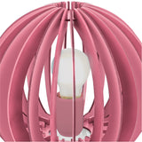 Lámpara de Mesa Rústico 1 Luz Rosa Madera 25x25x22cm IP20 LED - Iluminacion | Bylmo