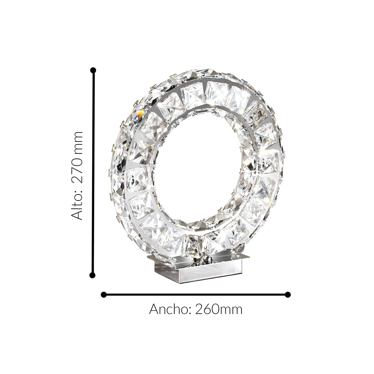 Lámpara de Mesa Moderno Gris 1 Luz 8x26x27cm ACERO - Iluminacion | Bylmo