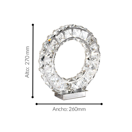 Lámpara de Mesa Moderno Gris 1 Luz 8x26x27cm ACERO - Iluminacion | Bylmo