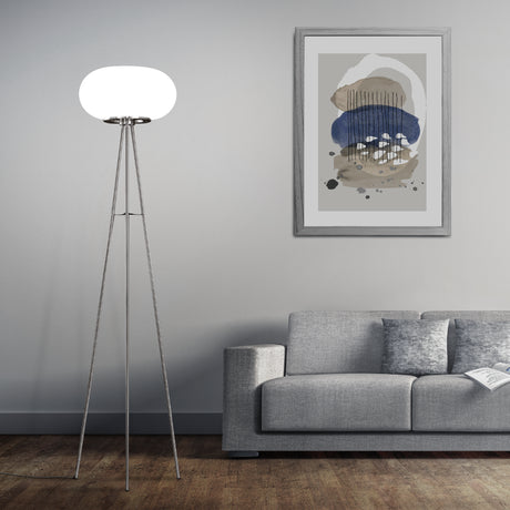 Lámpara de Piso Contemporáneo Gris 2 Luces LED 37x37x157cm - Iluminacion | Bylmo