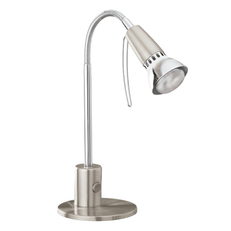 Lámpara de Mesa Moderno 12x12x33cm Gris Acero Portátil 1 Luz 450 Lúmenes LED - Iluminacion | Bylmo