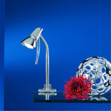 Lámpara de Mesa Moderno 12x12x33cm Gris Acero Portátil 1 Luz 450 Lúmenes LED - Iluminacion | Bylmo