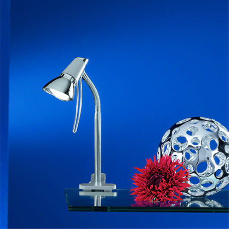 Lámpara de Mesa Moderno 12x12x33cm Gris Acero Portátil 1 Luz 450 Lúmenes LED - Iluminacion | Bylmo