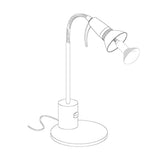 Lámpara de Mesa Moderno 12x12x33cm Gris Acero Portátil 1 Luz 450 Lúmenes LED - Iluminacion | Bylmo