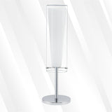 Lámpara de Mesa Moderno Gris Acero 11x11x50cm 1100 Lúmenes LED - Iluminacion | Bylmo