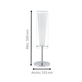 Lámpara de Mesa Moderno Gris Acero 11x11x50cm 1100 Lúmenes LED - Iluminacion | Bylmo