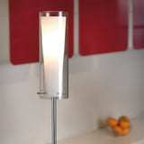 Lámpara de Piso Moderno Gris Acero 23x147cm Ambiente LED 1100L. - Iluminacion | Bylmo