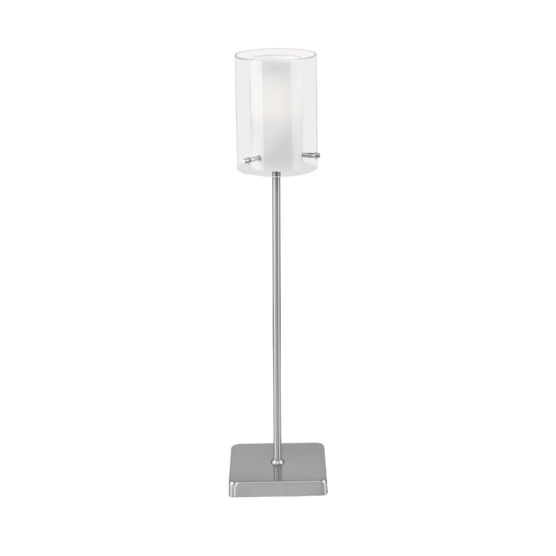 Lámpara De Mesa Moderno Gris Acero 39cm Ambiente Led 450lm