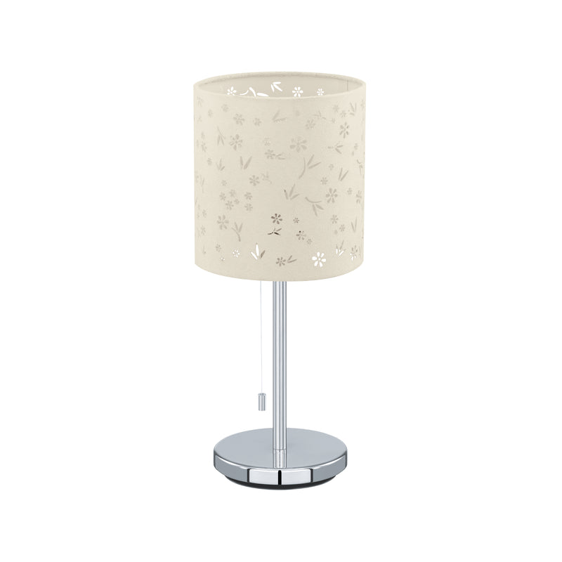 Lámpara De Mesa Contemporáneo Beige 16x16x37cm Acero 1 Luz Ip20 Led