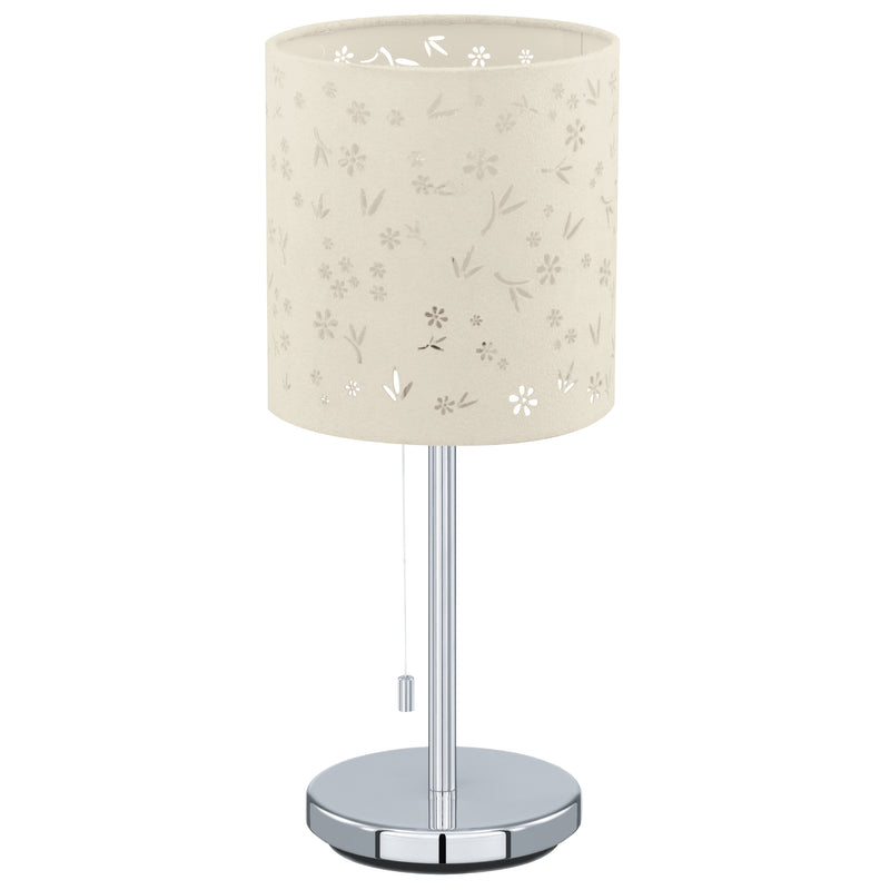 Lámpara De Mesa Contemporáneo Beige 16x16x37cm Acero 1 Luz Ip20 Led